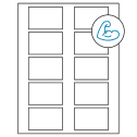 2.875" x 1.875" White Rectangular Sheet Labels - Ultra Aggressive Adhesive