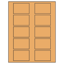 2.875" x 1.875" Pastel Orange Rectangular Sheet Labels