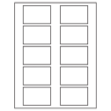 2.875" x 1.875" White Rectangular Sheet Labels