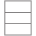 4" x 3.5" White Rectangular Sheet Labels