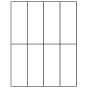 2.125" x 5.5" White Rectangular Sheet Labels