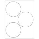 4.5" White Vinyl Drum Circular Sheet Labels