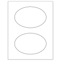 6" x 4" White Polyester Oval Sheet Labels