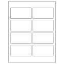 3.75" x 2" White Vinyl Drum Rectangular Sheet Labels
