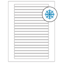 6.25" x 0.5" White Rectangular Sheet Labels - Freezer Grade Adhesive