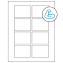 3.0625" x 2.1875" White Rectangular Sheet Labels - Ultra Aggressive Adhesive