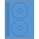 4.625" x 4.625" Fluorescent Blue Sheet Labels