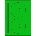 4.625" x 4.625" Fluorescent Green Sheet Labels
