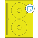 4.625" x 4.625" Fluorescent Yellow Sheet Labels - Removable Adhesive