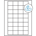 1.59375" x 1.3" White Rectangular Sheet Labels - Ultra Aggressive Adhesive