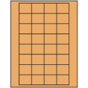 1.59375" x 1.3" Pastel Orange Rectangular Sheet Labels