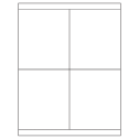 4.25" x 5" White Matte Litho Rectangular Sheet Labels