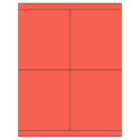 4.25" x 5" Red Rectangular Sheet Labels