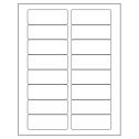 3.375" x 1.25" White Matte Litho Rectangular Sheet Labels