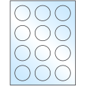 2" White Premium High Gloss Circular Sheet Labels
