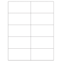 4.25" x 2.2" White Polyester Rectangular Sheet Labels