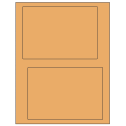 6.78" x 4.75" Pastel Orange Rectangular Sheet Labels