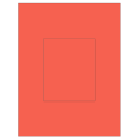 4.25" x 5.25" Red Rectangular Sheet Labels