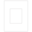 4.25" x 5.25" White Rectangular Sheet Labels