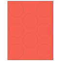 2.75" Red Circular Sheet Labels