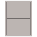 7.5" x 5.125" Gray Rectangular Sheet Labels