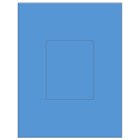 3.8584" x 4.8037" Fluorescent Blue Rectangular Sheet Labels