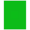 3.1494" x 3.3072" Fluorescent Green Rectangular Sheet Labels