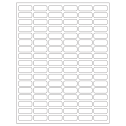 1.25" x 0.5" White Vinyl Drum Rectangular Sheet Labels