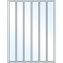 1.18" x 10.6" Crystal Clear Rectangular Sheet Labels