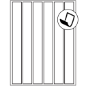 1.18" x 10.6" Blockout Rectangular Sheet Labels