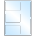 2.7656" x 4.7656" White Premium High Gloss Rectangular Sheet Labels