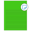 7.625" x 0.375" Fluorescent Green Rectangular Sheet Labels - Removable Adhesive