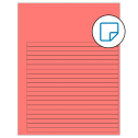 7.625" x 0.375" Fluorescent Red Rectangular Sheet Labels - Removable Adhesive