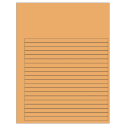 7.625" x 0.375" Pastel Orange Rectangular Sheet Labels