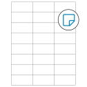 2.83" x 1.375" White Rectangular Sheet Labels - Removable Adhesive