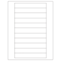 6" x 0.946" White Vinyl Drum Rectangular Sheet Labels
