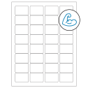 1.75" x 1.25" White Rectangular Sheet Labels - Ultra Aggressive Adhesive