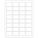 1.75" x 1.25" White Matte Litho Rectangular Sheet Labels