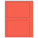 6.78" x 4.75" Red Rectangular Sheet Labels