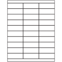 2.83" x 1" White Polyester Rectangular Sheet Labels