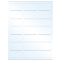 2.512" x 1.378" White Mid Gloss Rectangular Sheet Labels