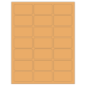 2.512" x 1.378" Pastel Orange Rectangular Sheet Labels