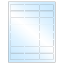 2.5" x 1.125" White Premium High Gloss Rectangular Sheet Labels