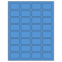 1.75" x 1.125" Fluorescent Blue Rectangular Sheet Labels