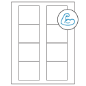 2.75" x 2.5" White Rectangular Sheet Labels - Ultra Aggressive Adhesive