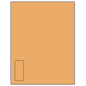 1.125" x 2.6875" Pastel Orange Rectangular Sheet Labels