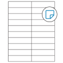 4.25" x 1.1" White Rectangular Sheet Labels - Removable Adhesive