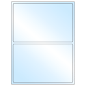 8.375" x 5.375" White Premium High Gloss Rectangular Sheet Labels