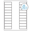 2.625" x 1" White Rectangular Sheet Labels - Ultra Aggressive Adhesive
