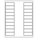 2.625" x 1" Clear Matte Rectangular Sheet Labels